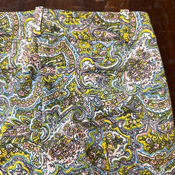 Ann Taylor Carnegie Crop Capris in Multicolor Paisley Pattern - Picture 9 of 13